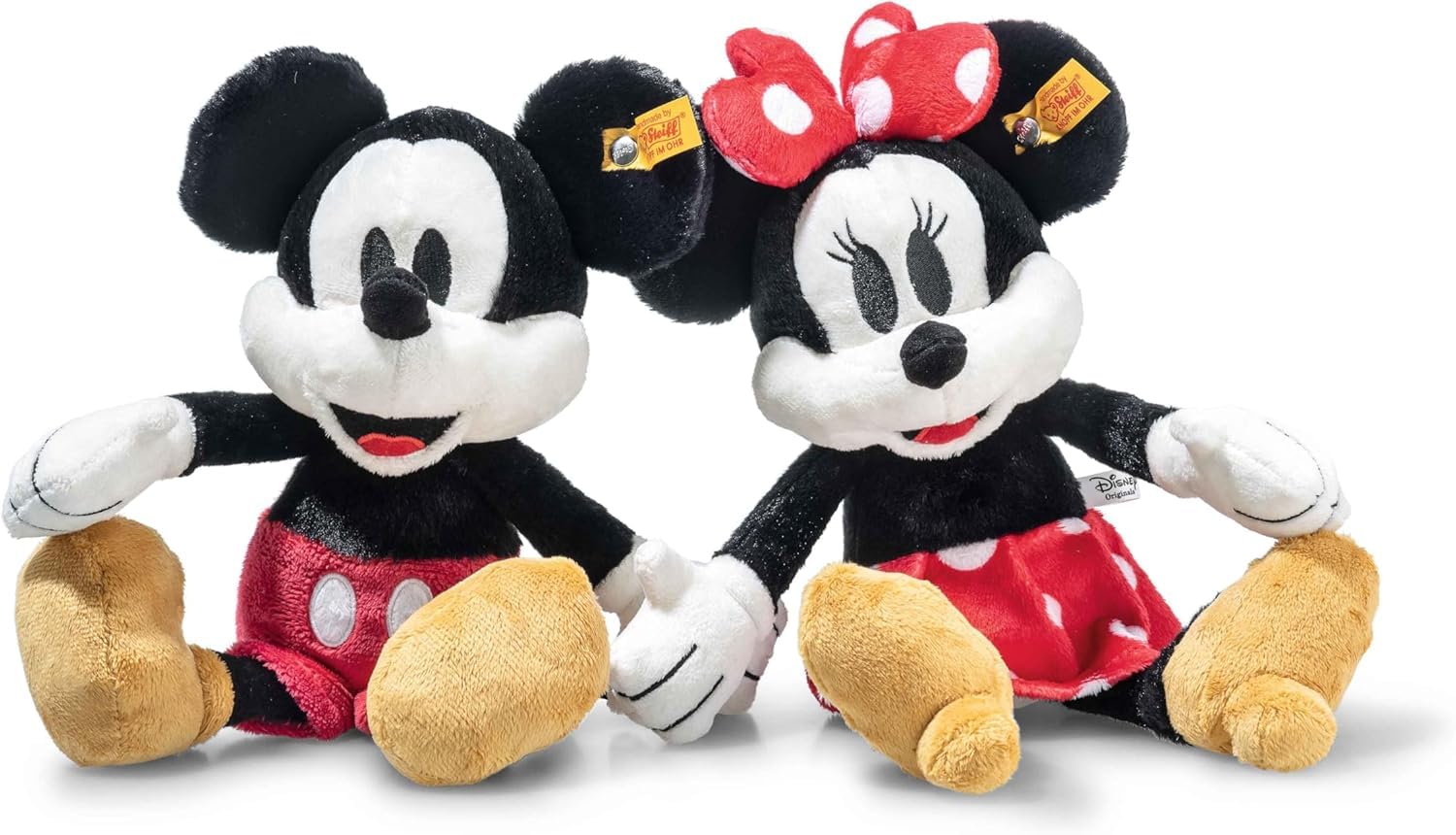 Steiff Zestaw upominkowy Myszka Micky i Minnie, 2-częściowy, słodkie pluszaki, chłopcy, dziewczynki i niemowlęta od 0 miesięcy, Soft Cuddly Friends, pluszowe zwierzątka 31 cm, wielokolorowe, 708023