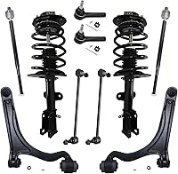 Vista 21 de Detroit Axle - Kit de puntales delanteros para Ford 2000-2004 Focus 2 puntales con muelle helicoidal 2 brazos de control inferiores con rótulas 2001