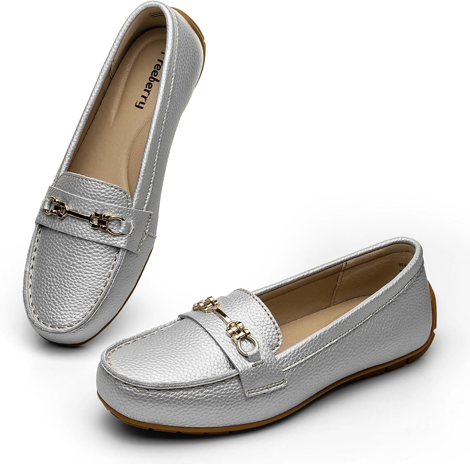 Loafers for Women Comfort Leather Loafers Cute Slip On Business Casual Dress Shoes Lightweight Work Flats Driving Mocs Walking Shoes for Women - Image 8