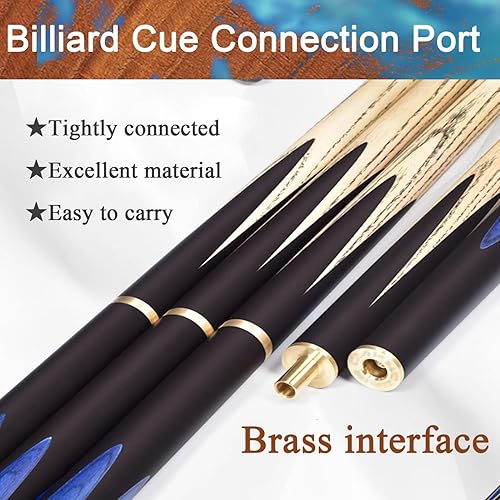 Miniatura 5 de Tacos de billar profesionales 34 Taco de billar actualizado chino negro ocho tacos taco Snooker taco 0.374 in 0.394 in (color 2, tamaño 0.394 in)