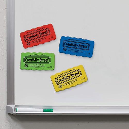 Miniatura 2 de Creativity Street - Borradores magnéticos de tiza y pizarra blanca, paquete de 4 (AC2083)