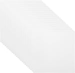 PATIKIL Panneaux de 4x4" pour la peinture, 4Pack 100% Cotton carré Triple Primed Panneau de toile en blanc étiré pour acrylique, huile, peintures Tempera, blanc