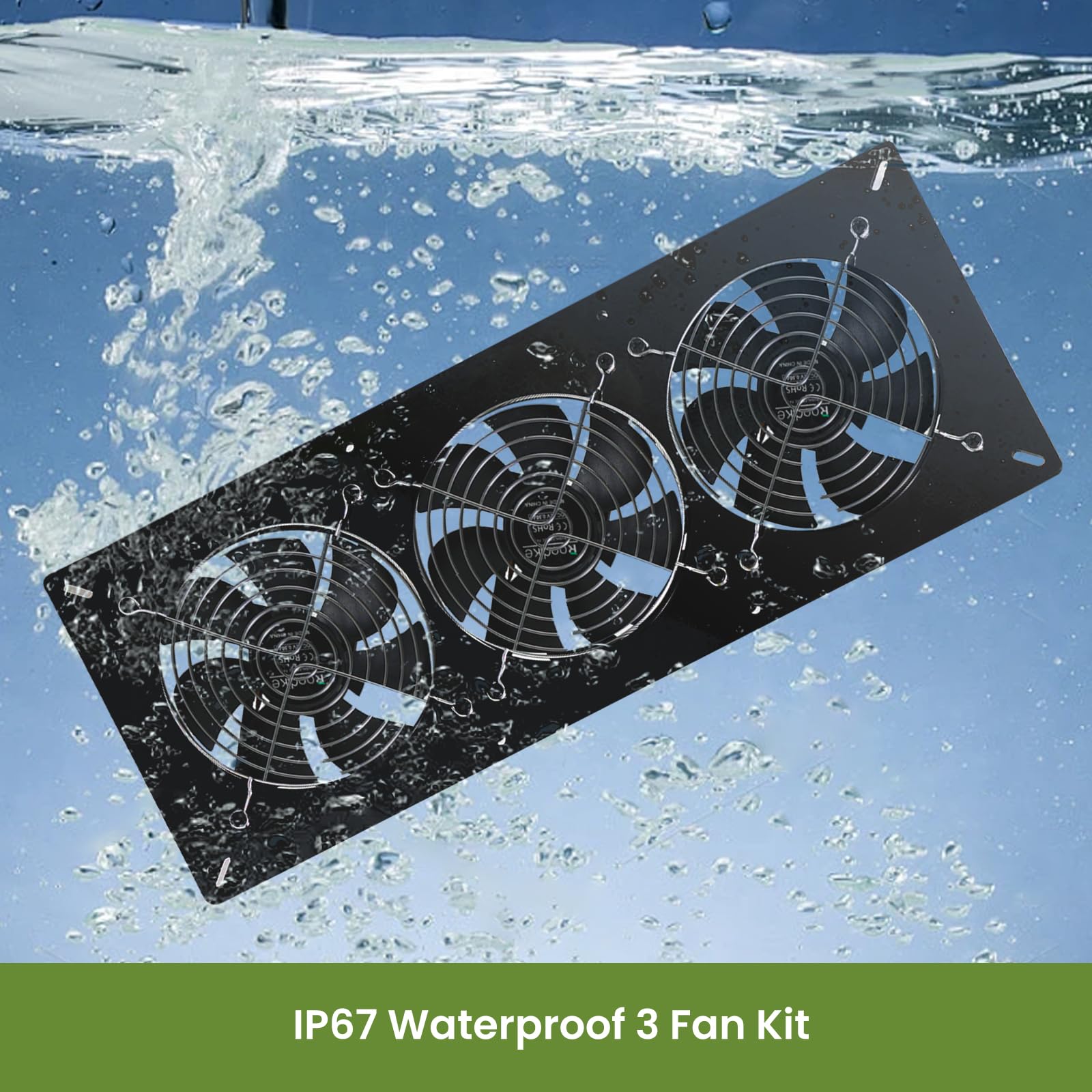 Amazon.com: Roodike Solar Powered 3 Fan Kit, 25W High Velocity