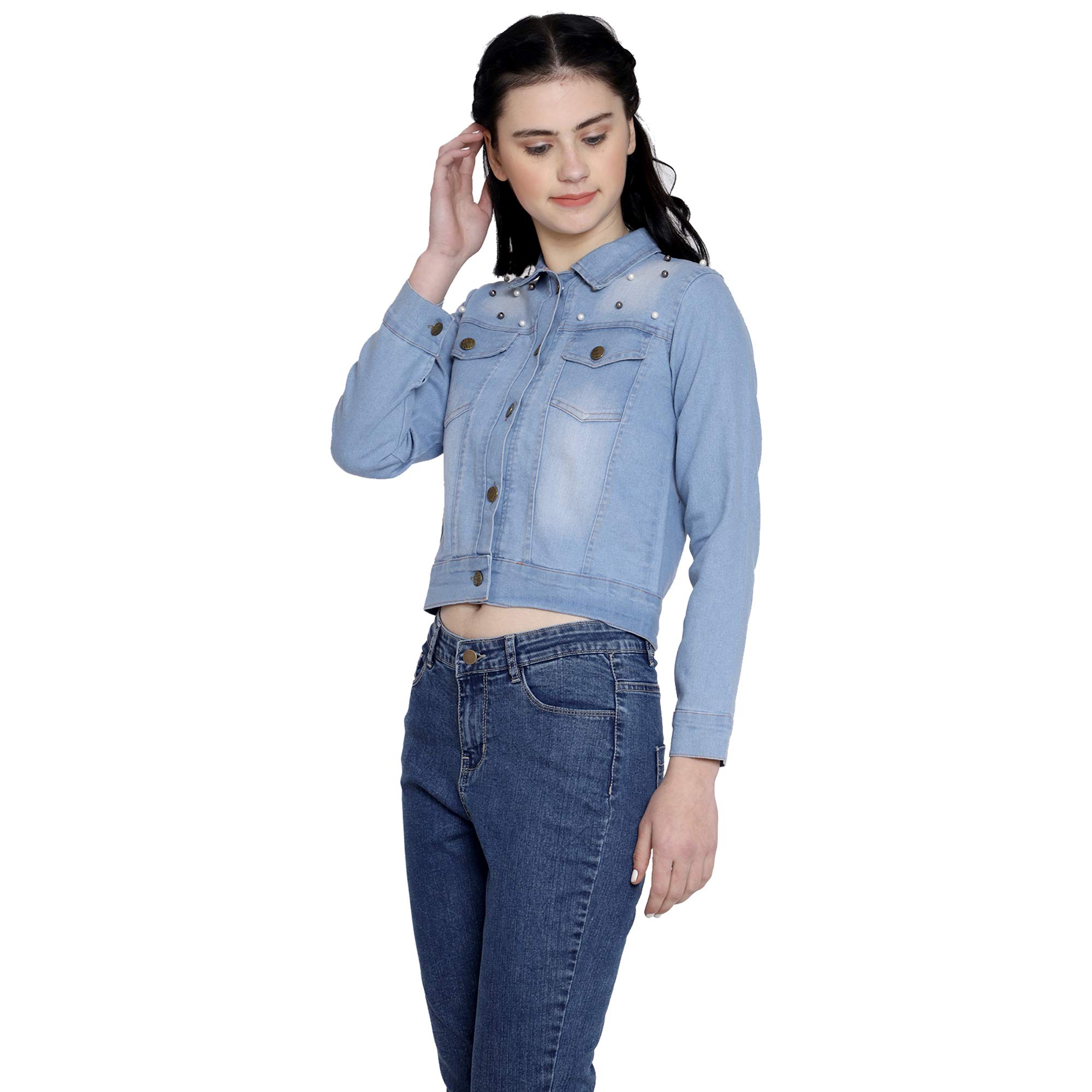 Women’s Stylish Fashionable Full Sleeves MOTI DESIGN Denim jacket for your Casual || Regular || Beach || Formal || Office wear || Party