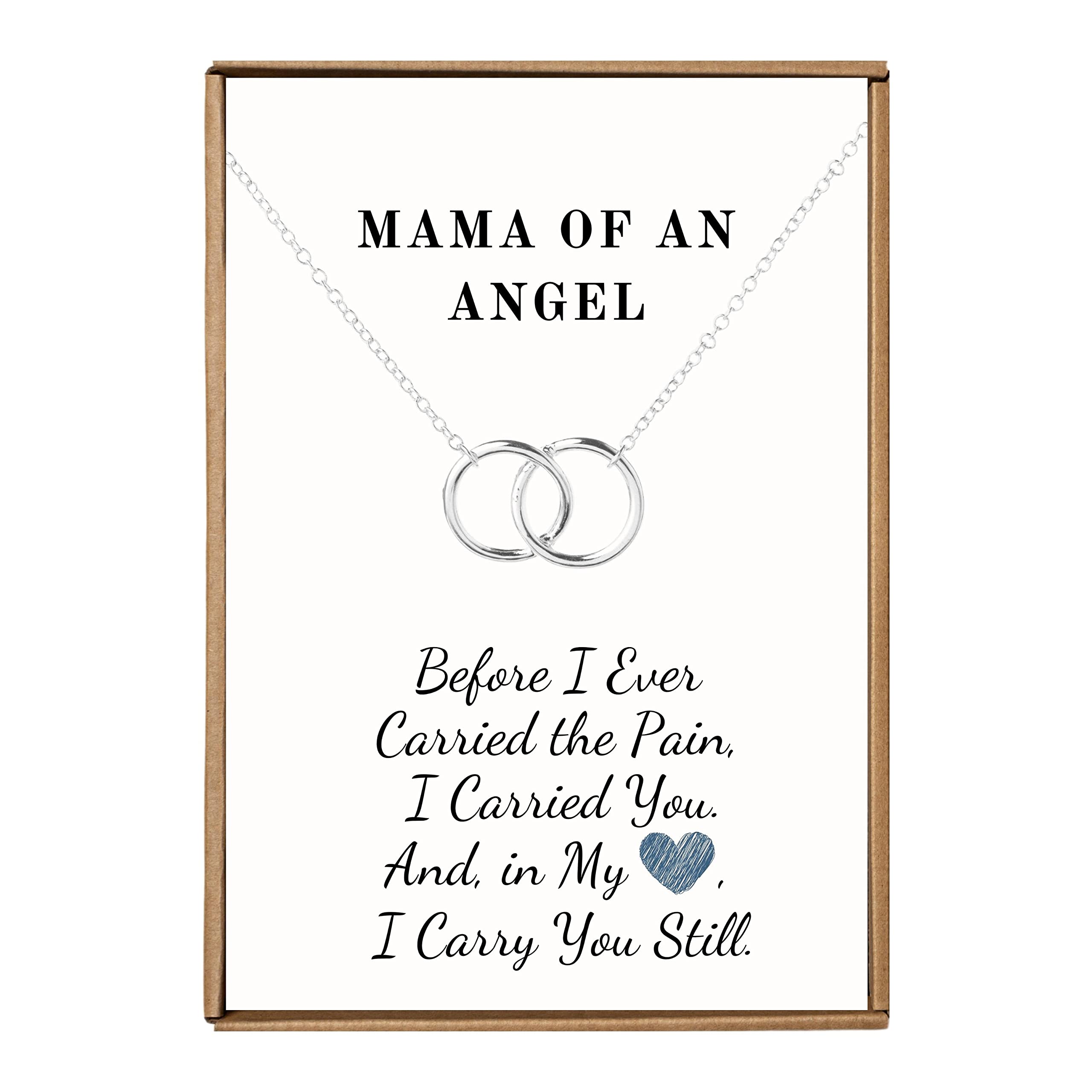 VIY Personal Card Miscarriage necklace for mothers, Pregnancy loss memorial for mother, Miscarriage gifts for mothers, Sympathy gifts miscarriage, Miscarriage keepsake, Angel memorial gift