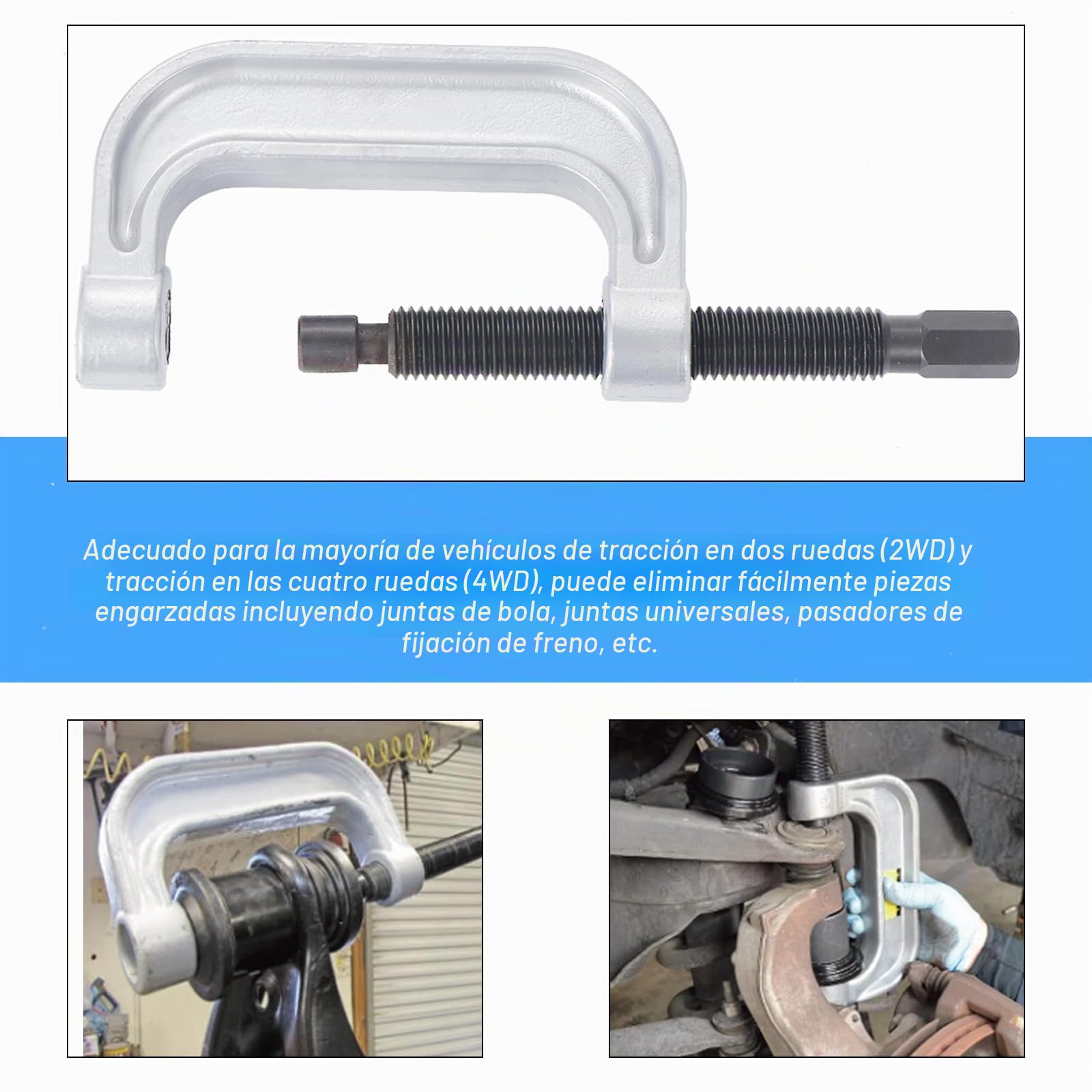 Kit de articulación de rótula Herramienta, 2/4WD Instalador de Removedor Reparación Automóviles, Kit de Herramientas 4 en 1 para Rótulas, Juego de Herramientas de Servicio Instalador Prensa