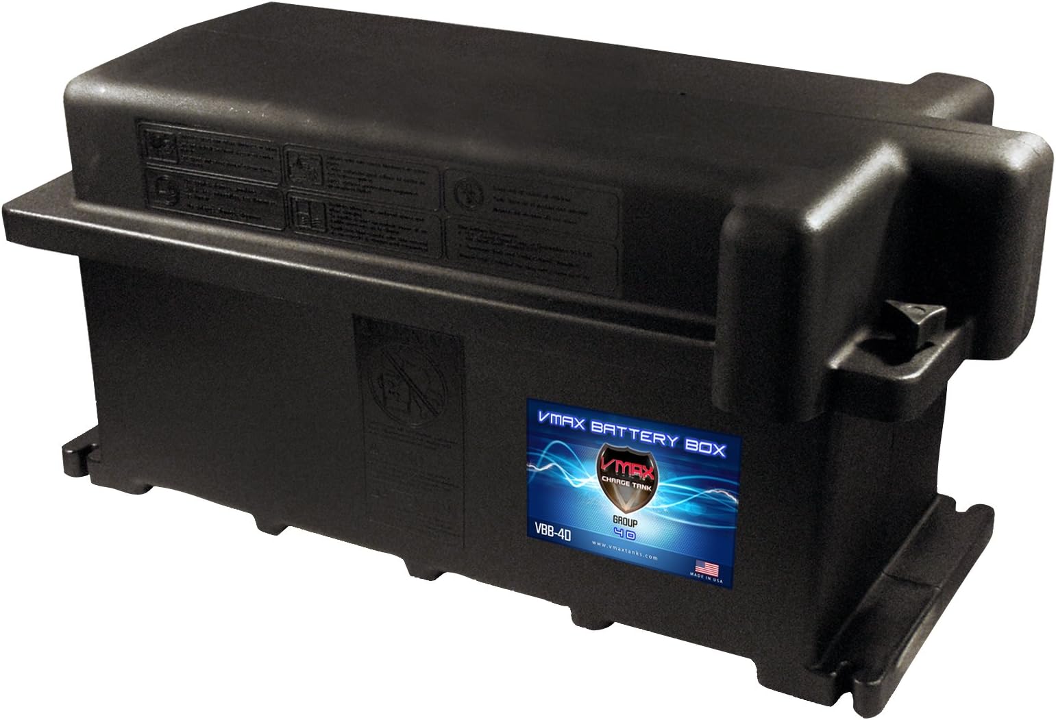VMAX VBB-4D Group 4D Commercial Grade Vented Battery Box for Automotive, Marine and RV Batteries MADE IN USA