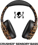 Casque Bluetooth Skullcandy Crusher ANC 2 Wireless Over-Ear avec basses multi-sensorielles, réduction active du bruit, jusqu'à 60 heures d'autonomie, microphone pour iPhone Android - Léopard