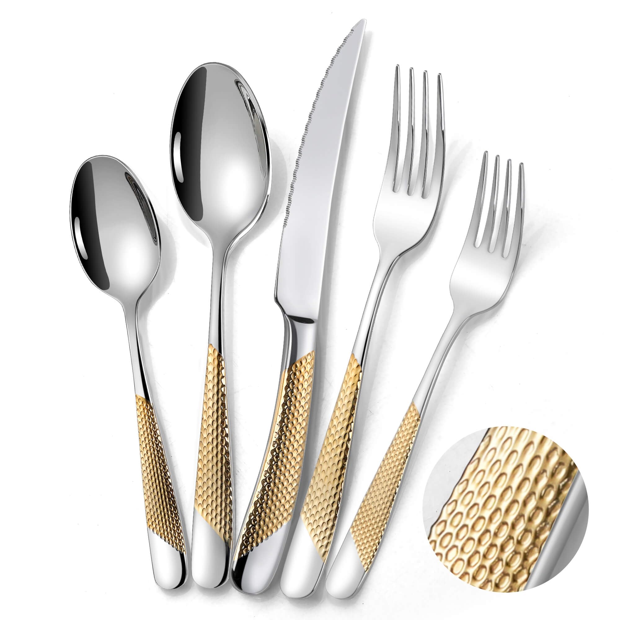 Lemeya 20-Piece Hammered Set