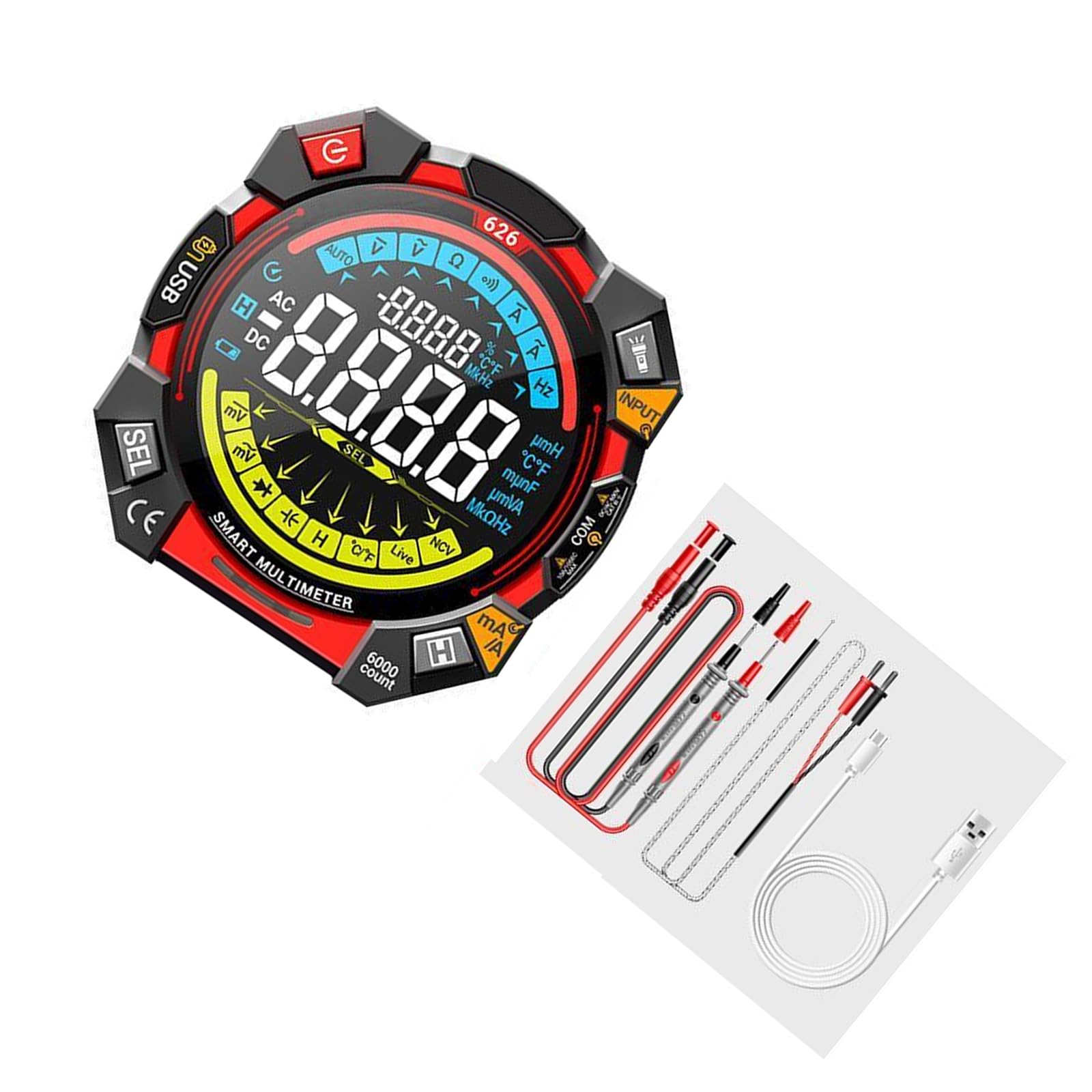Fromceo Standard Configurati Multifunction Digital Multimete Truerms Handheld High Precisions Tester Ncv Votage Current Resistance Digital Multimeter Tester