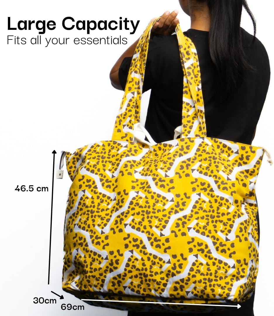 Salt Earth Beach Bag for Women – Extra Large Canvas Travel Tote with Pockets, Waterproof Pool Bag, Summer Travel Essentials - Image 6