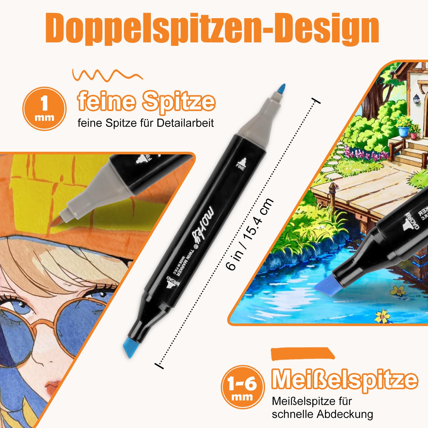 AEDAGA 262 Farben Alkohol Marker mit App, Doppelspitze Alkohol Stifte Set | Meißel & Feine Spitze | Mischbar | Ungiftig | Alkoholbasis |Farbcode | Alkoholmarker for Malerei, Zeichnen & Illustrationen