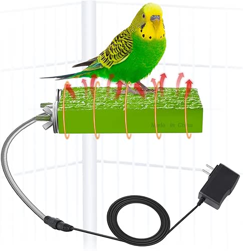 Thermo-Perch: Heated Bird Perch - Safe Temperature Stand Platform Warm