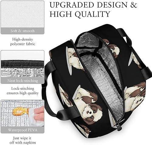 Miniatura 5 de Shih Tzu - Bolsa de almuerzo para perros para mujeres y hombres, reutilizable, aislada, bolsa de mano para viajes y trabajo