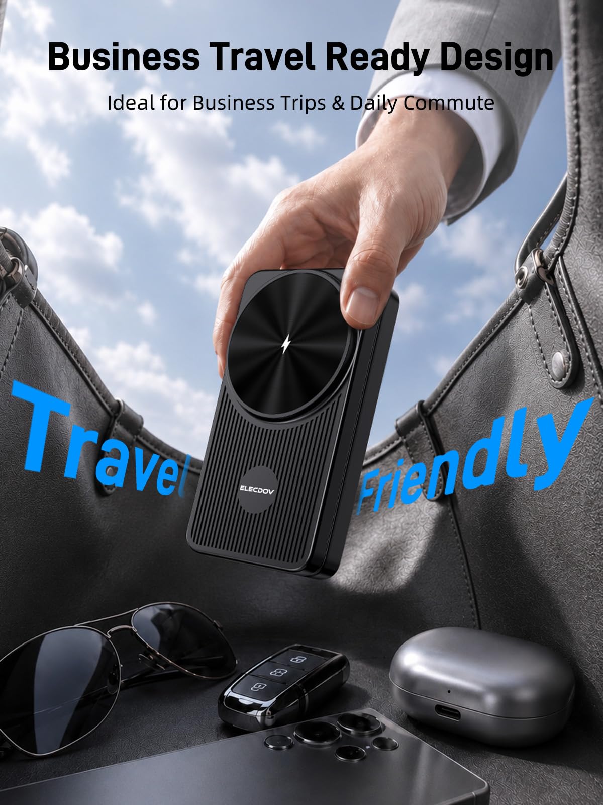 Magnetica Caricatore Wireless per Samsung, 3 in 1 Wireless Charger Viaggio | Caricabatterie da Viaggio Pieghevole per Samsung Galaxy S36 Ultra/S25/S24/Z Fold/Flip 7, per Galaxy Watch Ultra/8/7/6/Buds 4