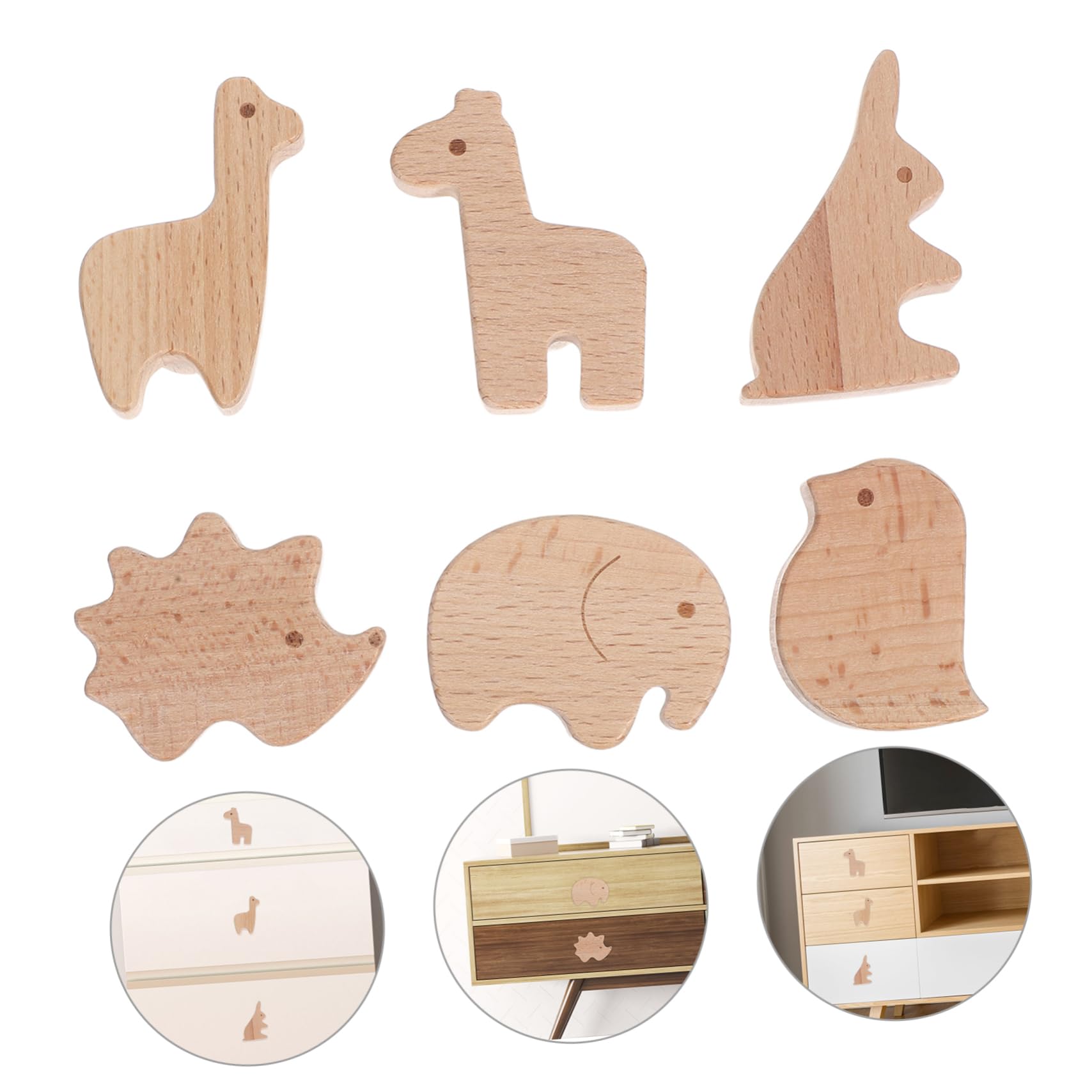 30 Teiliges Holz Küchenschrankgriffe mit Tiermotiv Süße Vogel und Knöpfe für Kommoden Dekorative Möbelgriffe für Kinderzimmer und Wohnzimmer