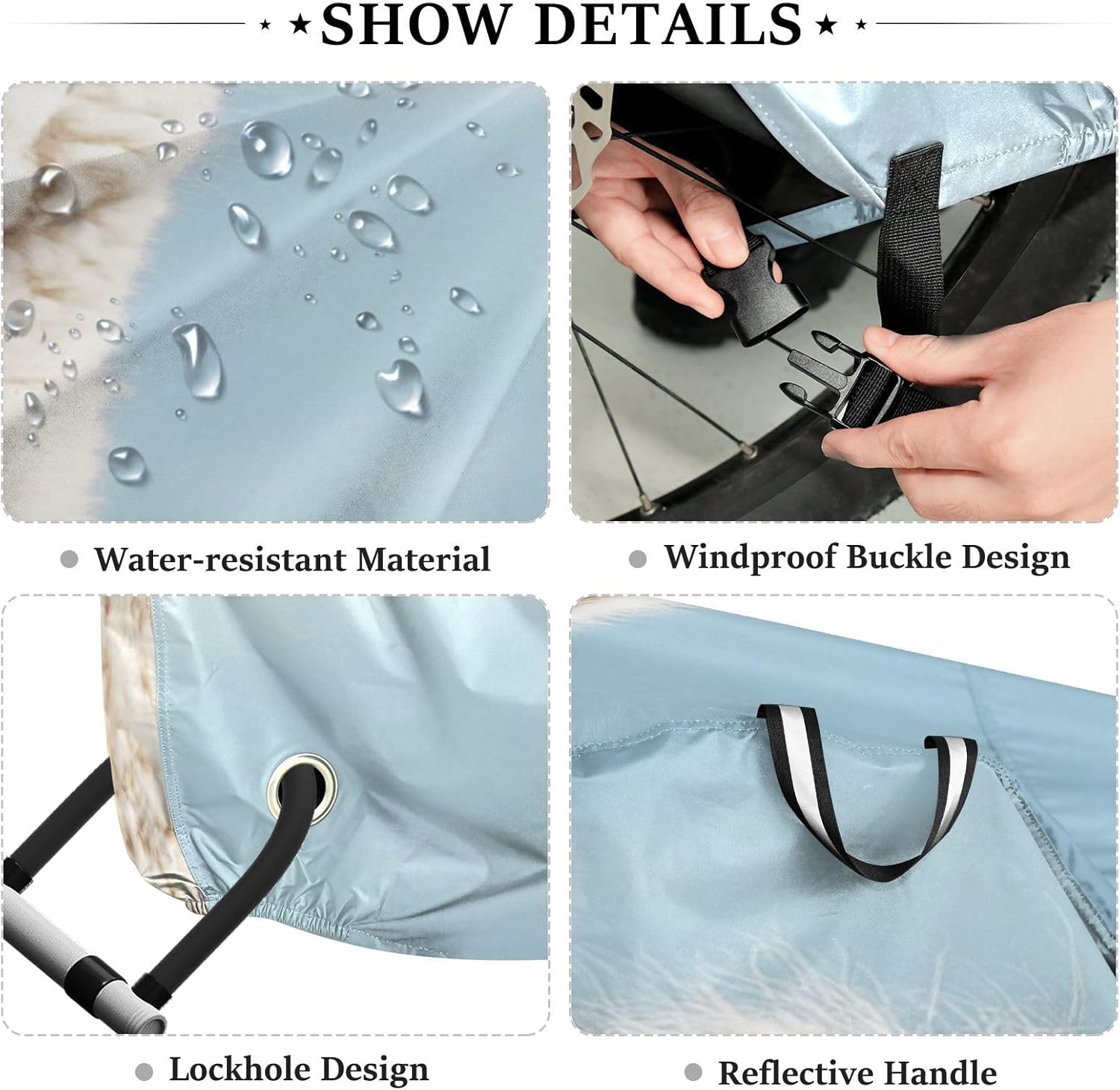 ALAZA Llama Wearring Sunglasses Bike Cover Waterproof Outdoor Ebike Bicycle Covers Tarp Protection for 1/2 Bikes, Sun UV Dust Wind Proof