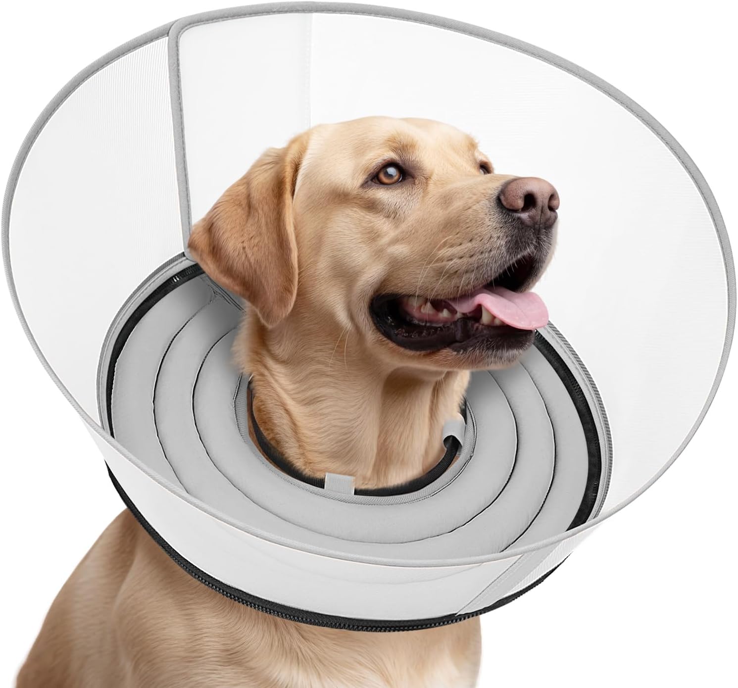 Raised Dog Cone Collar Alternative After Surgery, Soft Dog Cone for Small Medium Large Breeds to Stop Licking, Pet Neck Donut Collar After Surgery
