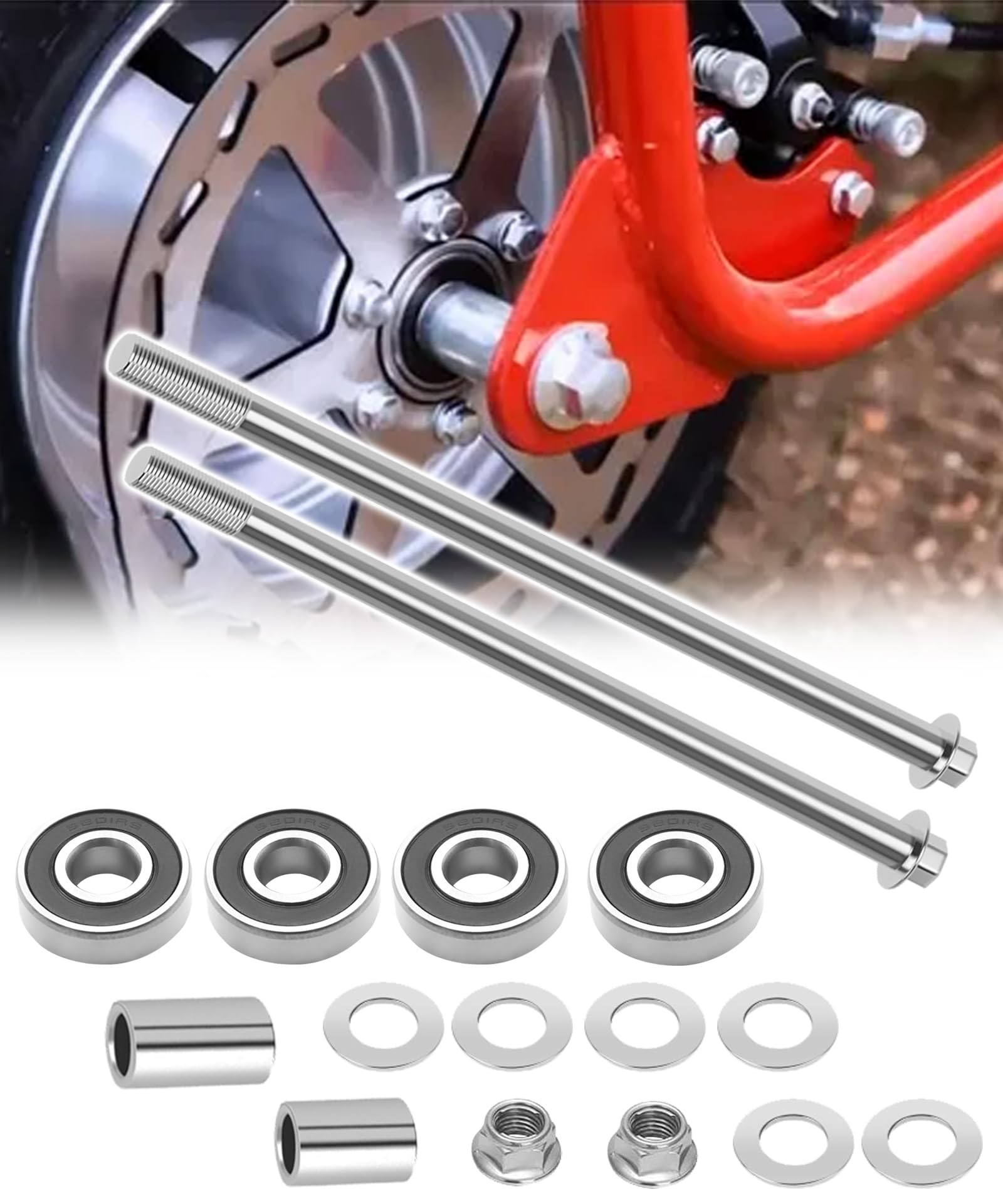 Amazon.com: 12mm 270mm Mini Bike Rear Axle + 225mm Front Wheel
