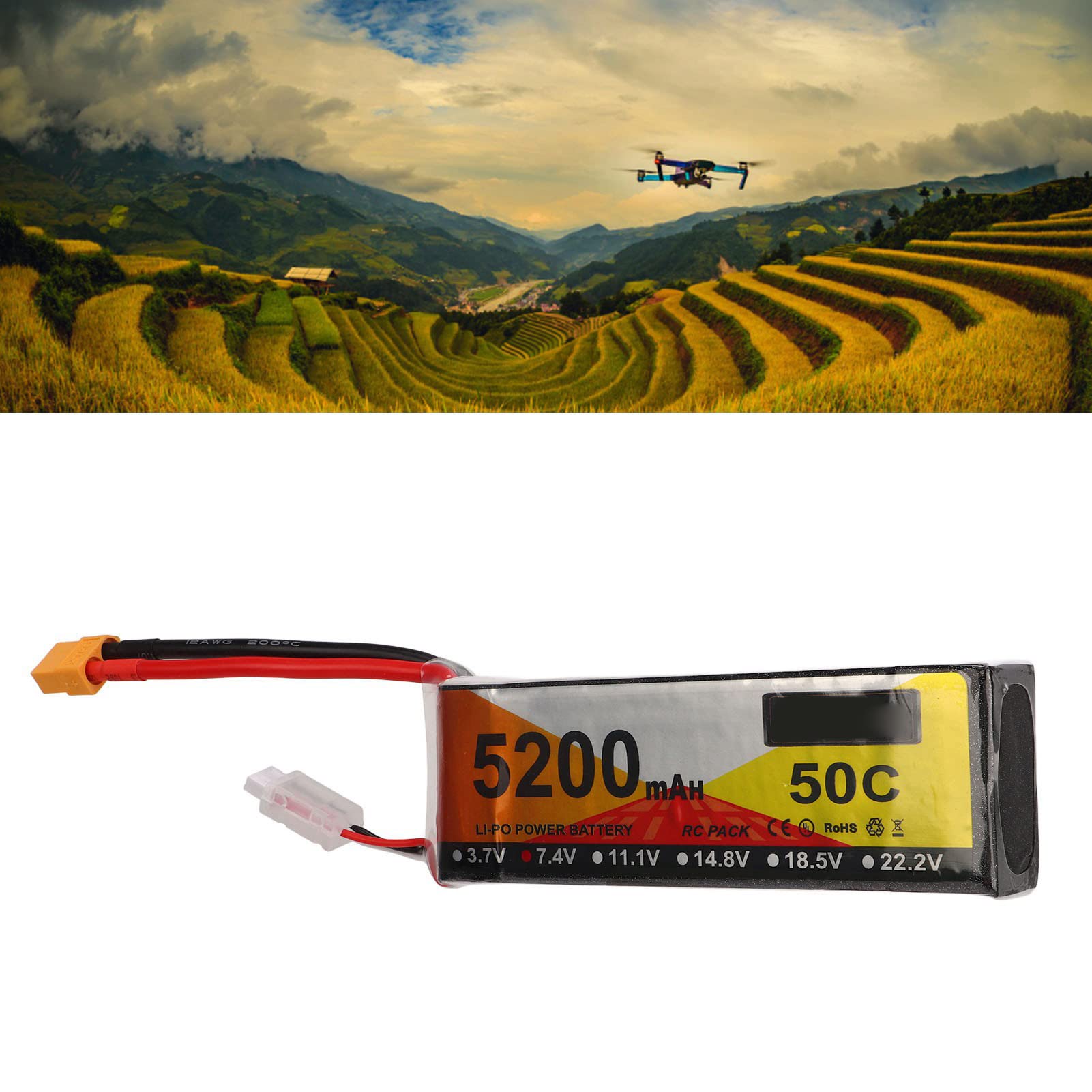 Batería RC Lipo 5200mAh 50C 7.4V