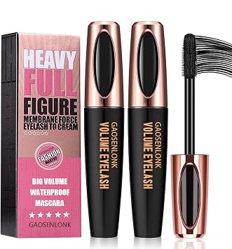 2Pcs 4D Silk Fiber Lash Mascara, Long Lasting Eyelashes Mascara