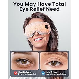 Heated Eye Mask - Cordless Eye Mask for Dry Eyes, FSA - HSA Eligible, Eye Relief, Improved Sleep, Washable Eye Heating pad for Travel and with Replaceable Shell (Gray)