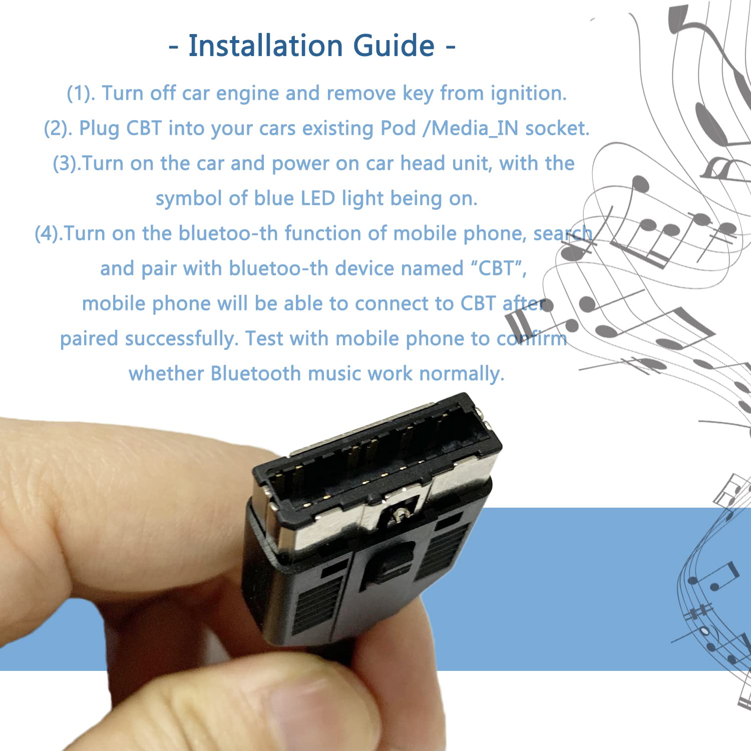 Cavo di interfaccia adattatore musicale per auto, compatibile con Ran ge Rover, LAN d Rover LR4, Jagua r XF XKR XK XKR XKR XKR