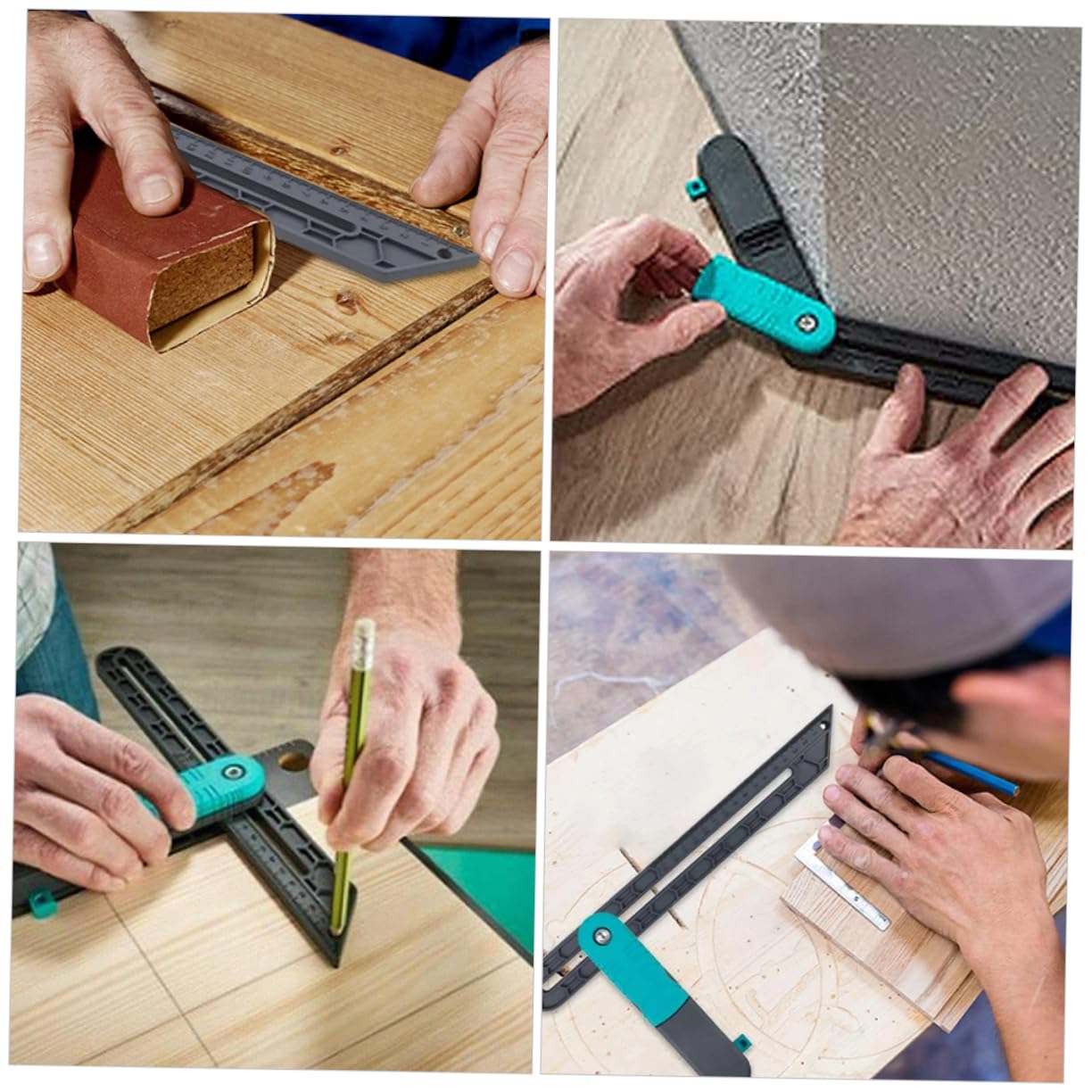 BUTIFULSIC Angle Ruler Angle Finder Tool Foldable Ruler Miter Saw Protractor Angle Finder for Woodworking Protractor for Woodworking Miter Gauge Large Protractor Angle Measurement Tool Abs