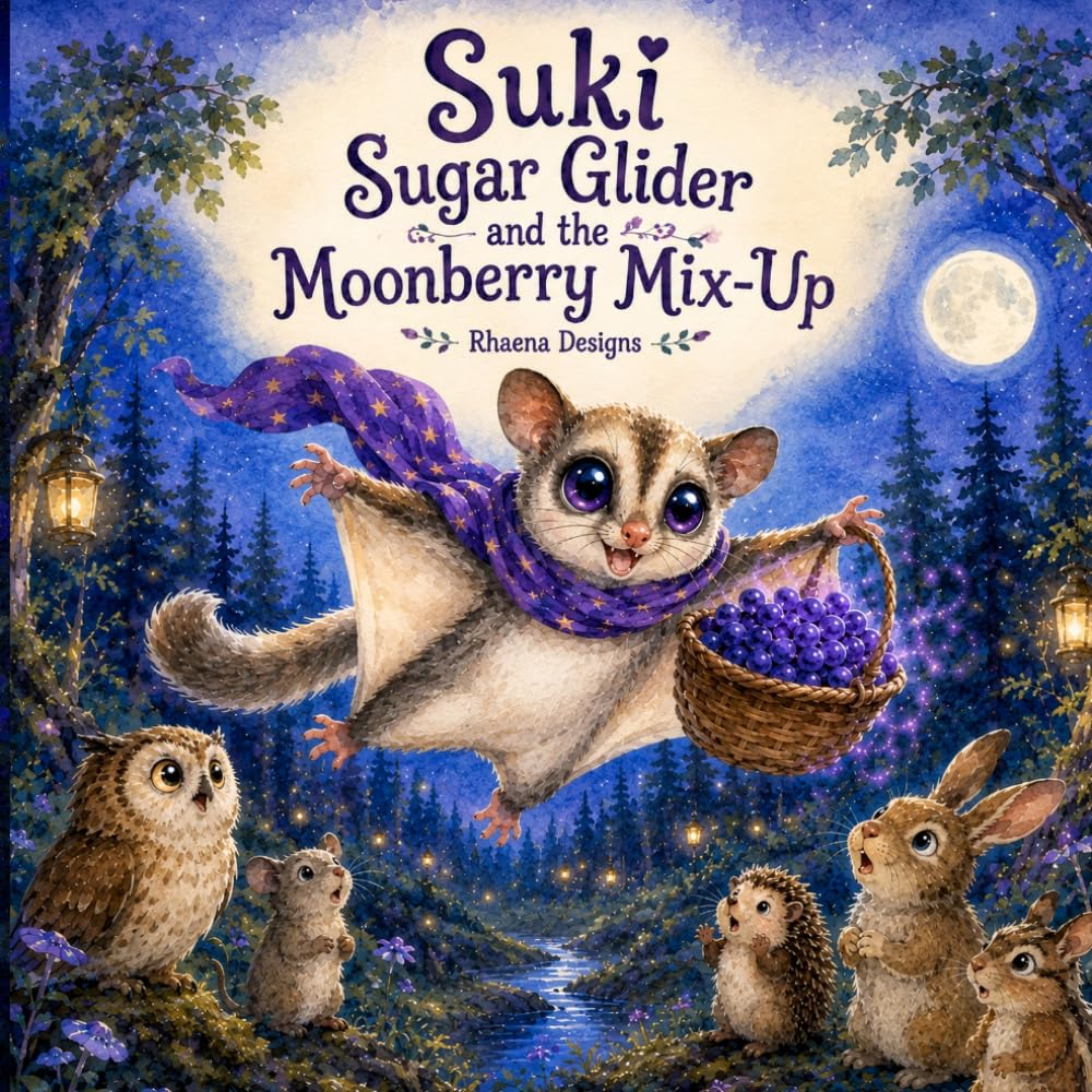 Suki Sugar Glider and the Moonberry Mix-Up: A Whimsical Moonlit Adventure About Friendship, Flying Mishaps, and Magical Moonberries