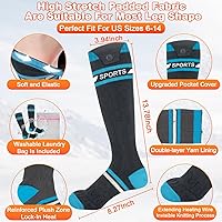 Vista 11 de 8000mAh*2 Heated Socks for Men Women with App Control,Large-Capacity Rechargeable Battery,360°Heating Warming,Electric Winter Socks,Foot Sole