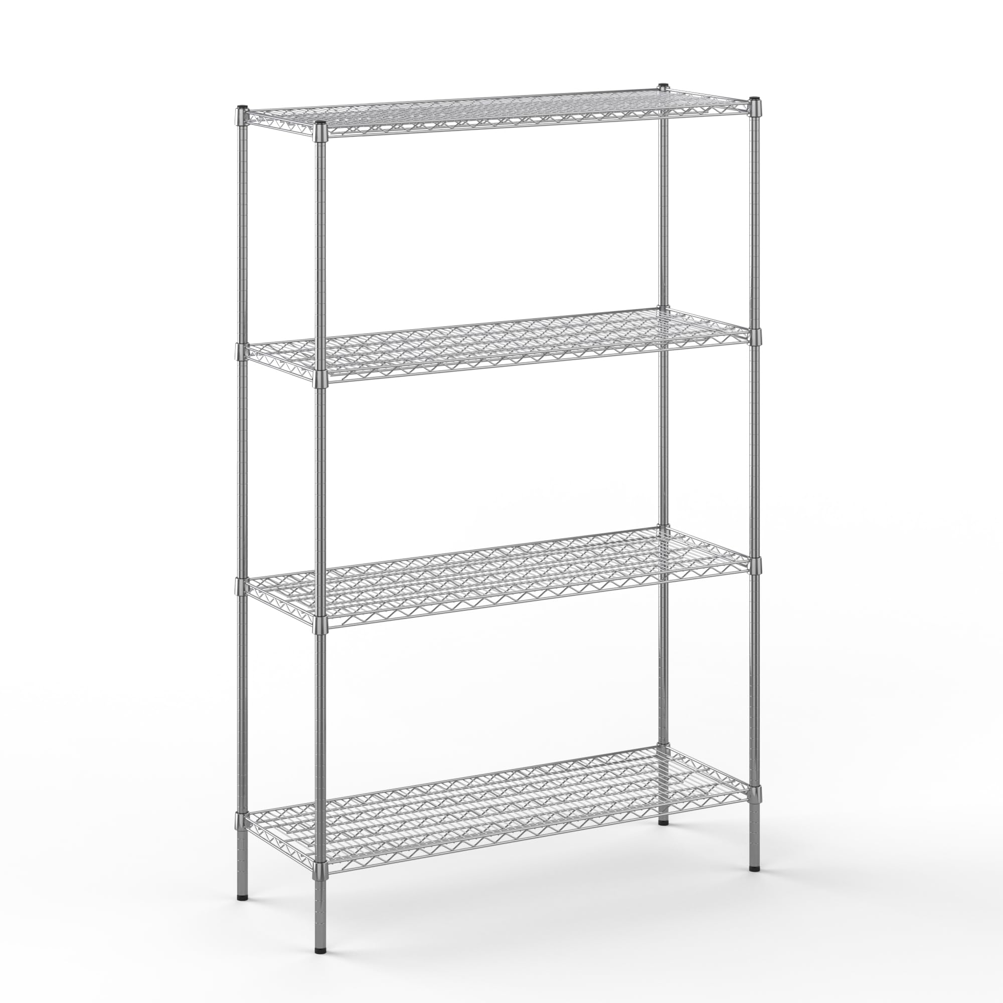 18" Deep x 48" Wide x 74" Height Wire Shelving Kit | 4-Tier | NSF Commercial Storage Rack Unit