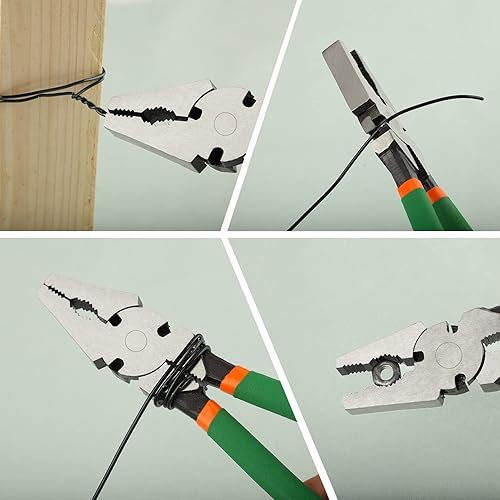 Miniatura 2 de SPEEDWOX Alicates de Valla de Nariz Cuadrada de Servicio Pesado de 10" - Herramienta Multipropósito de Alta Palanca para Cerca de Eslabones de