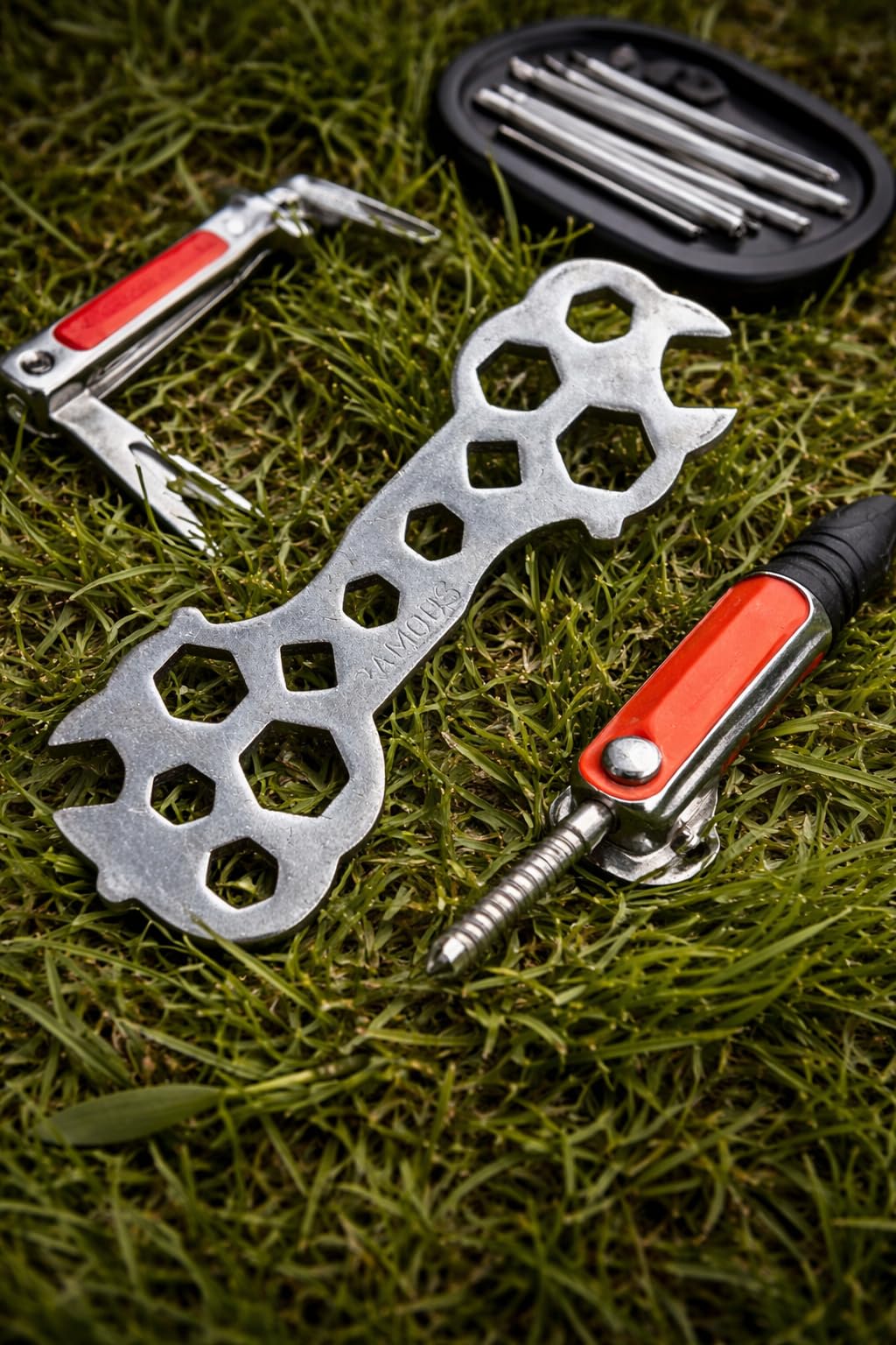 CYIDER 16-in-1 Multi Tool Kit + 13-in-1 Multi Size Wrench Combo | Foldable Hex Key Set & 7mm–17mm Universal Spanner | Cycle Repair & Multipurpose Tool Kit 3