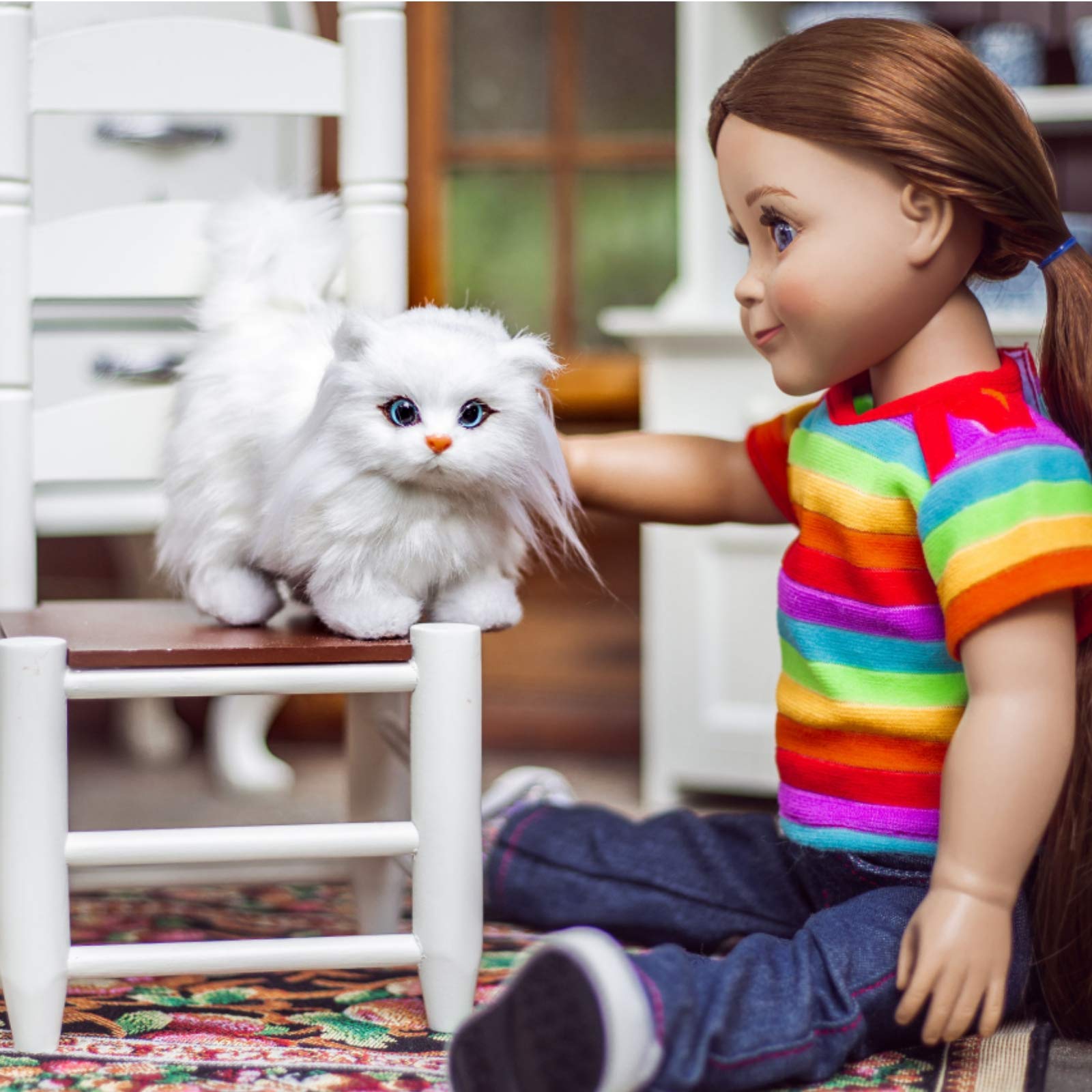 Amazon.com: The Queen's Treasures AWSOM Pets! White Kitty Cat is