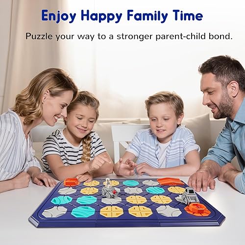 Miniatura 7 de SGILE Juego de 16 piezas de rompecabezas de construcción de carreteras para niños de 3 a 10 años, juego de rompecabezas lógico STEM para niños