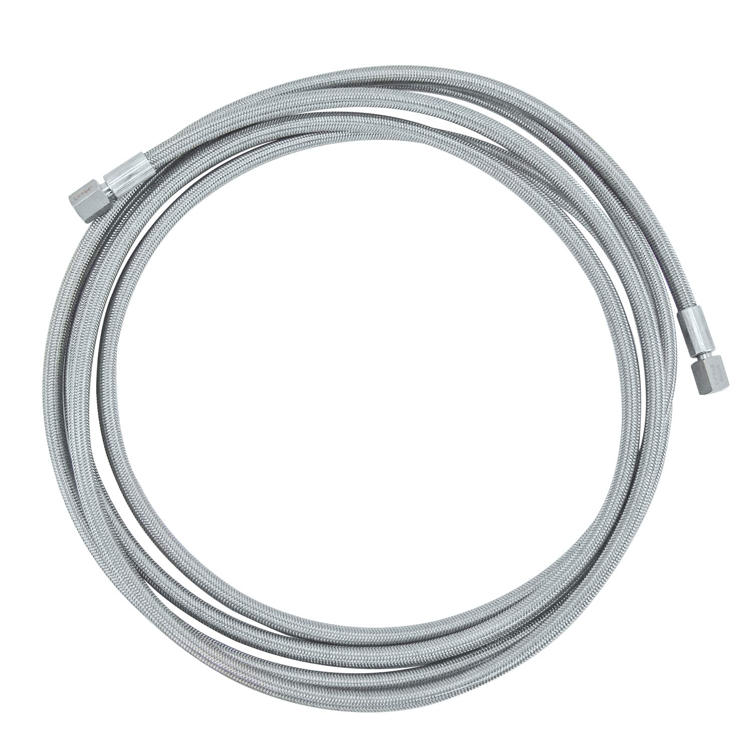 HFS(R) 1/4" Female SAE Stainless Steel Braided Hose 144" Length, w/PTFE Liner, 2000PSI (144 inch)