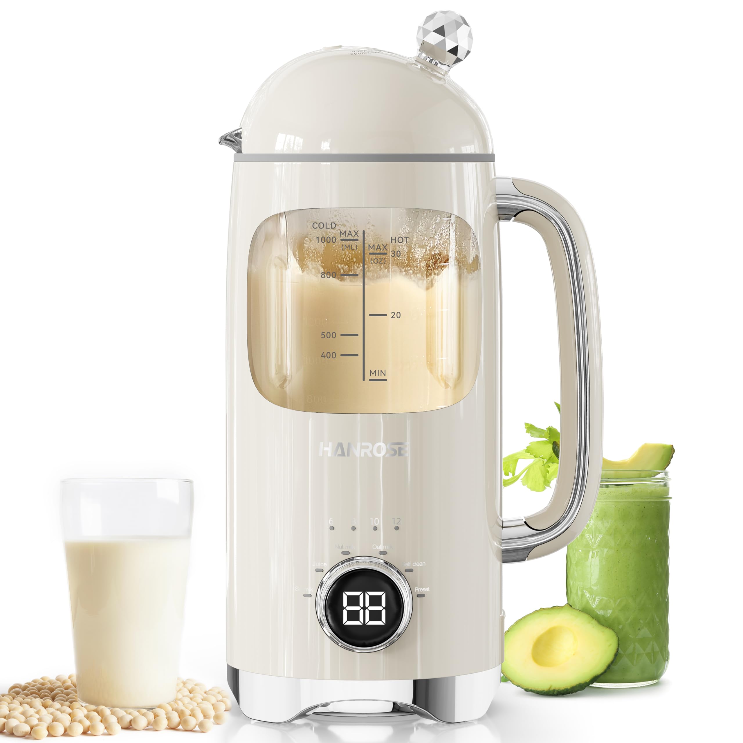 Amazon.com: 6-in-1 Upgraded 34oz Nut Milk Maker Machine with 8