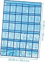 Vista 3 de Zerodeko Bolsa colgante para joyas, organizador de múltiples bolsillos, bolsa montada en la pared para el hogar