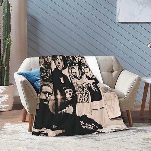 Miniatura 8 de Depeche Rock Mode - Manta de franela suave y acogedora para cama, sofá, sala de estar, viajes al aire libre, 40 x 30 pulgadas