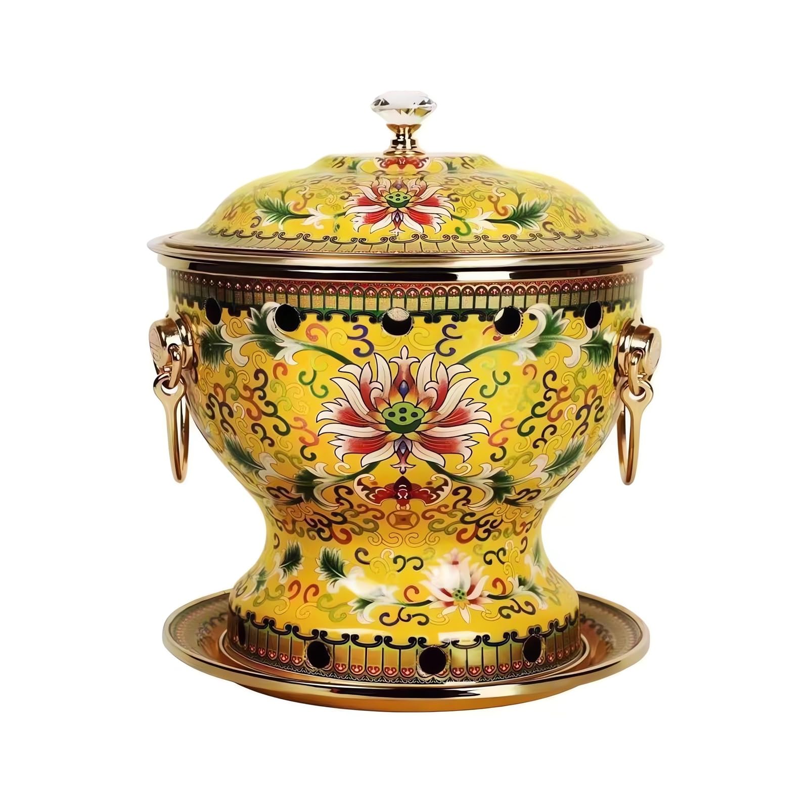 Amazon.com: 中式銅火鍋,庫存烹飪小鍋附蓋子,蒙古牛火鍋,銅火鍋碳雙 