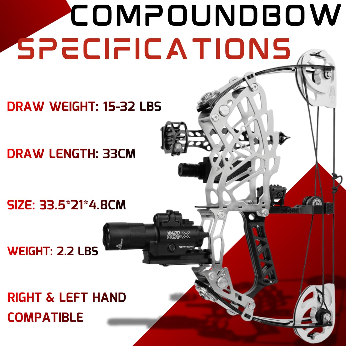 Compoundbogen Set für Anfänger Erwachsene / 15–32 lbs CompoundBögen Bogenschießen Bogen und Pfeil Jagdbogen Kompaktes mit Pfeilen und Zielscheiben Bogen Jagd Für Rechts- & Linkshänder