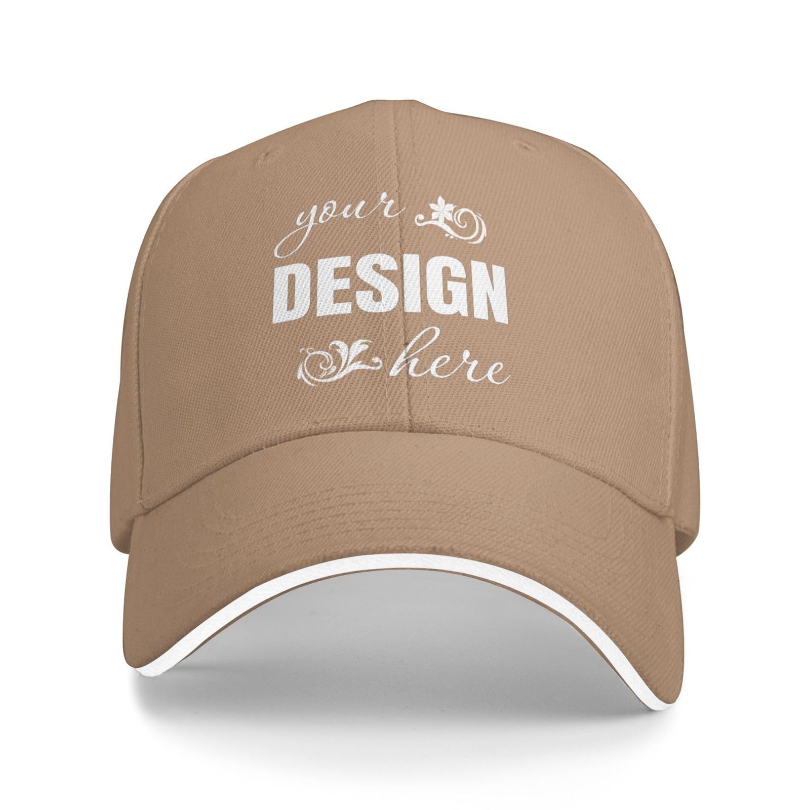 Gorra de Béisbol Personalizada - Diseña tu Propia Gorra con Foto y Texto, Gorra de Sándwich Ajustable para Hombre y Mujer, Gorra Deportiva Estructurada y Transpirable