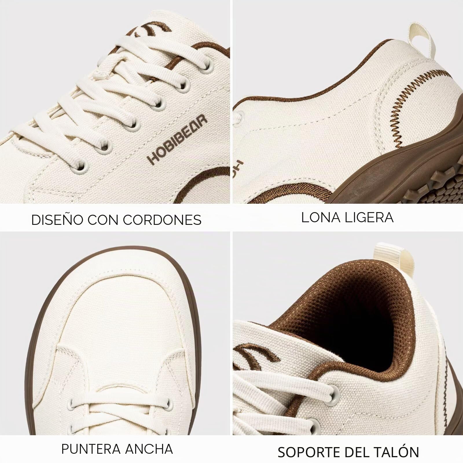 HOBIBEAR Zapatos Barefoot para Hombre y Mujer Punta Ancha Minimalistas Unisex de Lona Antideslizantes para Caminar