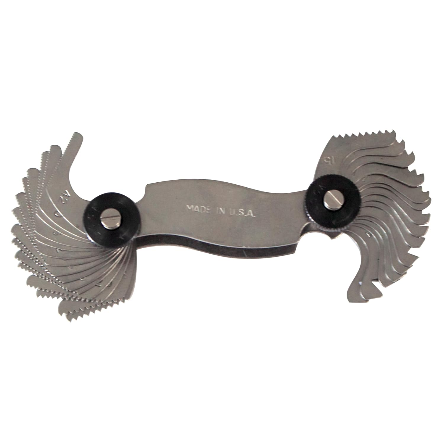 Made in USA | Unipec Screw Pitch Gauge – 30 Leaves, 4–42 TPI | English Thread Gage Tool | Precision Steel Thread Measuring Tool