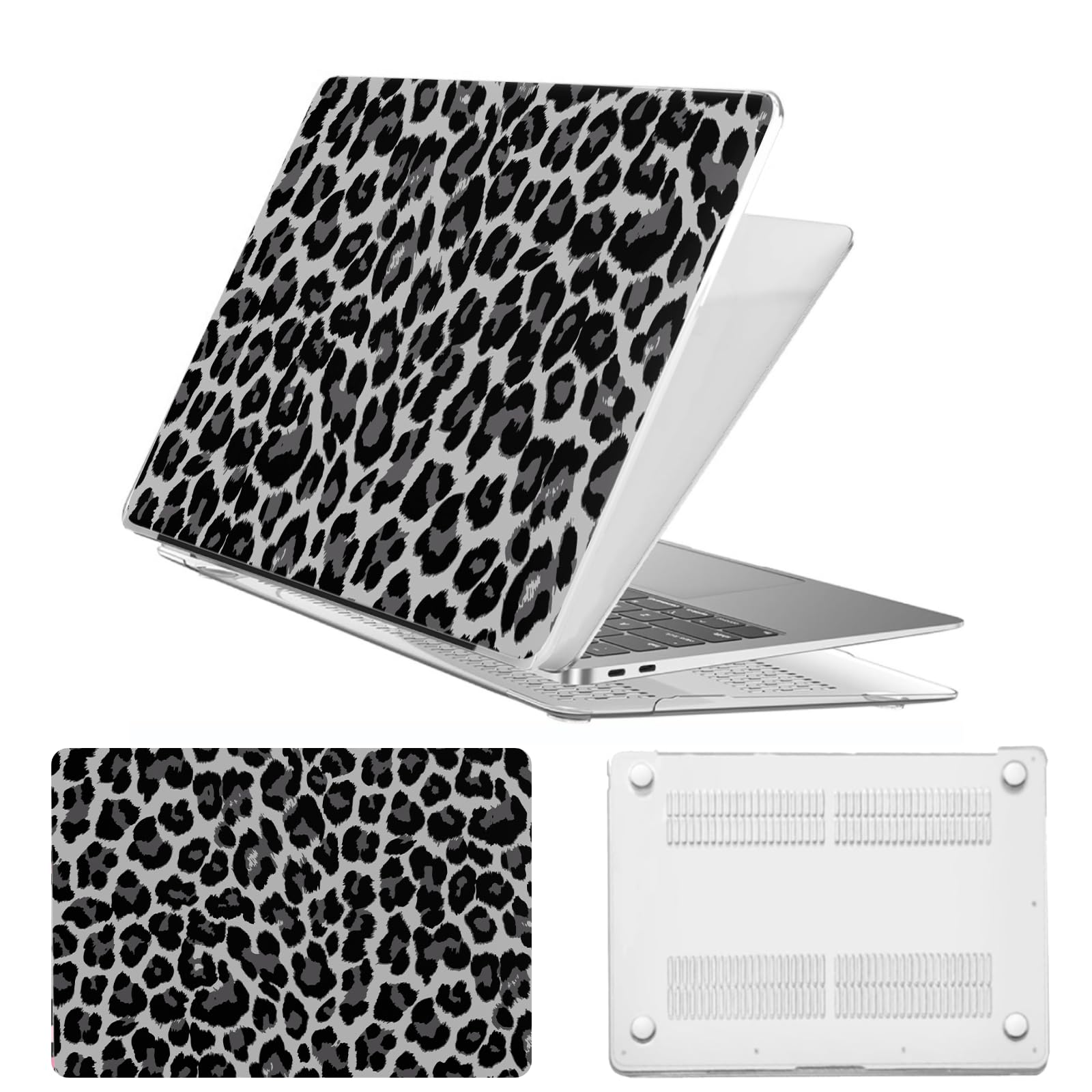 Coque rigide pour MacBook Air 13 pouces A1466 A1369 de 2010 à 2017 léopard