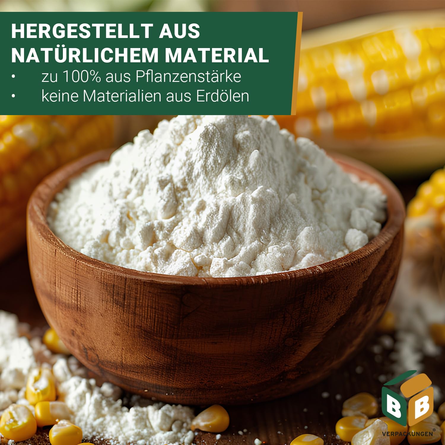 BB-Verpackungen 1x 300 Liter BIO-Verpackungschips SMALL (1 Beutel) | antistatisches Füllmaterial, leichte Polsterchips und 100% biologisch abbaubar