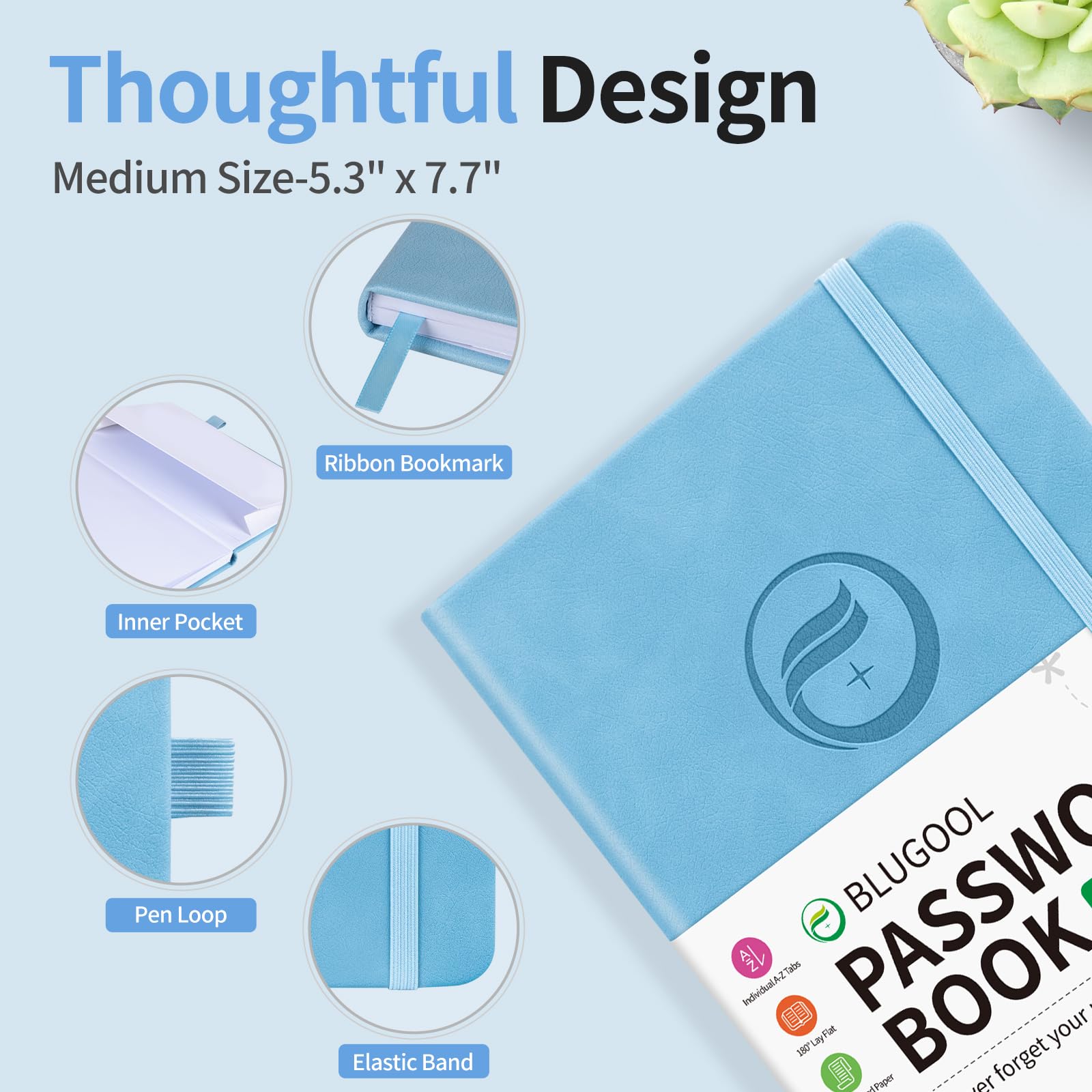 Password Book For Seniors Password Organizer Book With A-Z Tabs ...