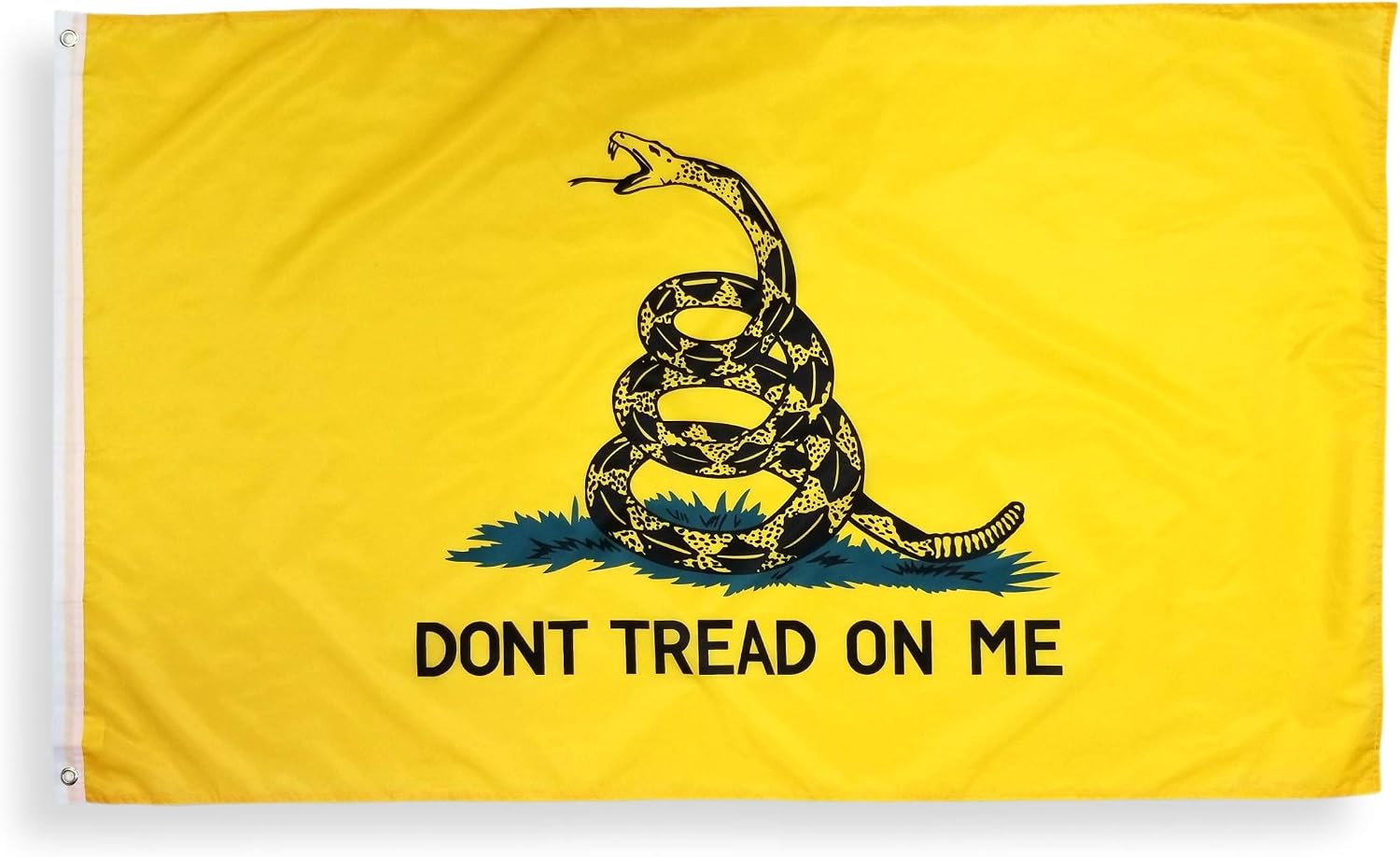 High Supply Gadsden Flag Dont Tread On Me Flag 3x5 Foot Flag, Polyester, Rattle Snake Banner with Grommets 3x5 Double Stitched Don't Tread On Me Flag