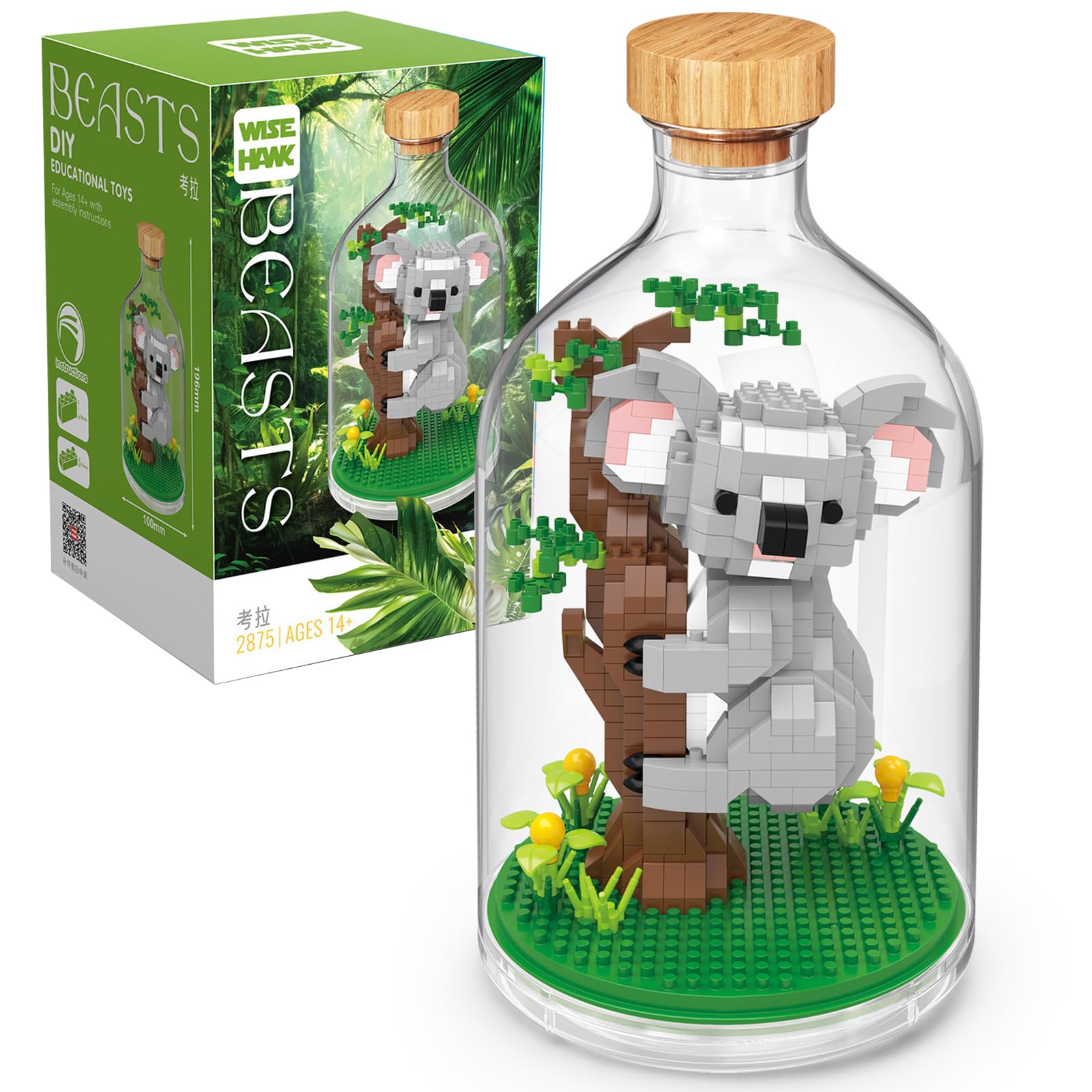 コアラ　メモリーセット Amazon.com: OLTLYUNH Creative Koala Toy Building Set,Adult Mini