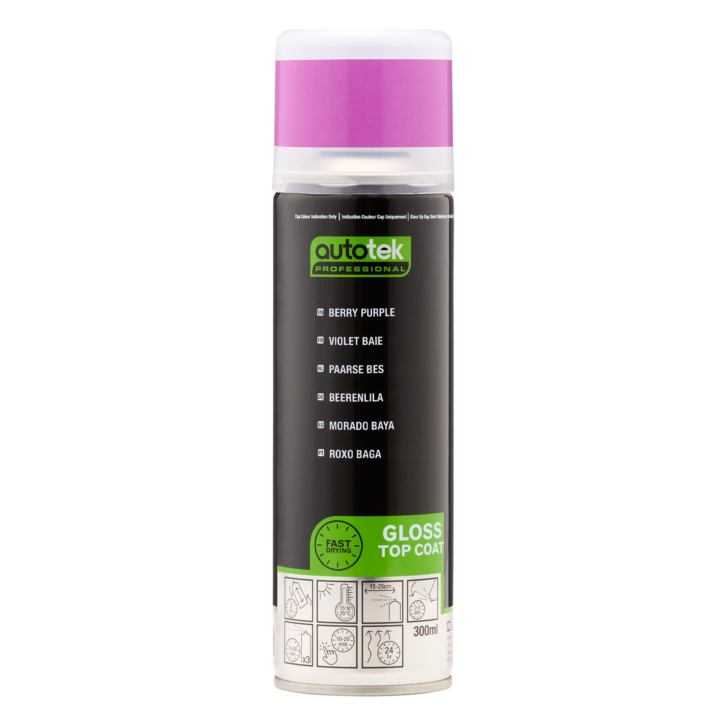 Autotek Enamel Berry Purple Gloss Spray Paint 300ml (RAL 5022) – Professional Fast Drying Aerosol Paint, High Gloss Finish for Metal, Plastic, Wood & Ceramic, RAL Colour Match